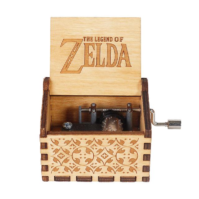 2025 Black Wooden Music Box Jurassic Park Caja Musical Queen Totoro Hand Cranked Wood Musical Box Christmas Gift
