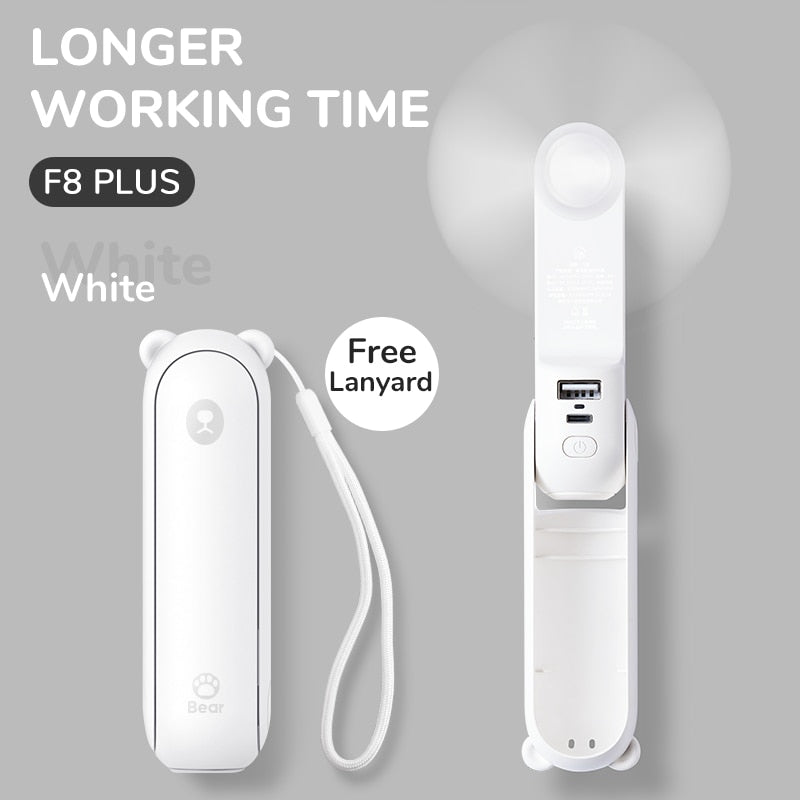 Handheld Fan Mini Portable Electric Ventilador USB Rechargeable Fans 4800mAh Silent Small FAN for Home CoolingVentoinha