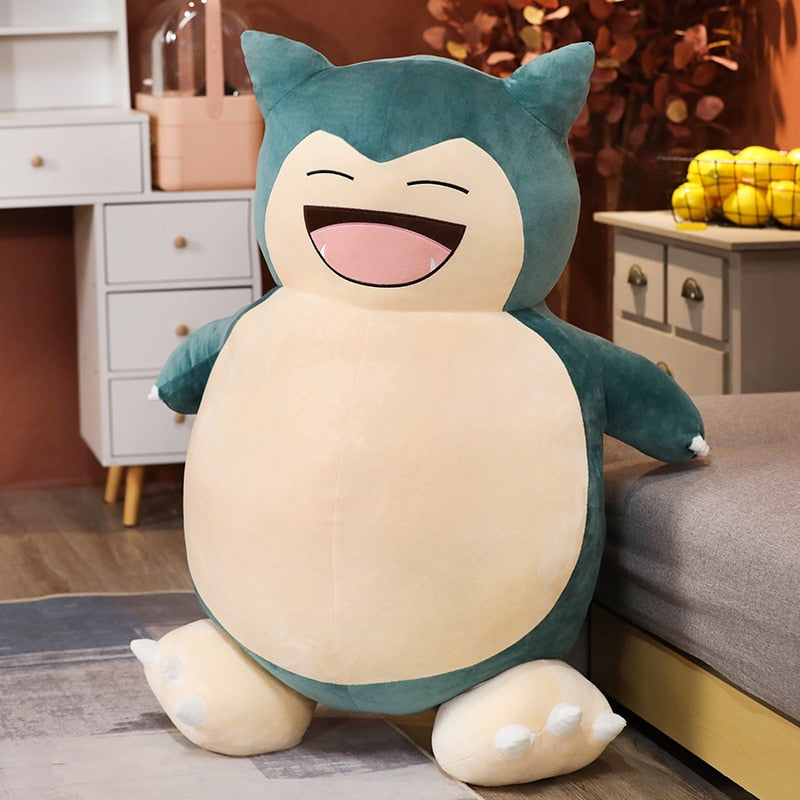 30/200cm Huge Pokemon Snorlax Anime Plush Toys Big Pokémon Plushie Kawaii Semi-finished Leather Holster Pillow Gift for Children