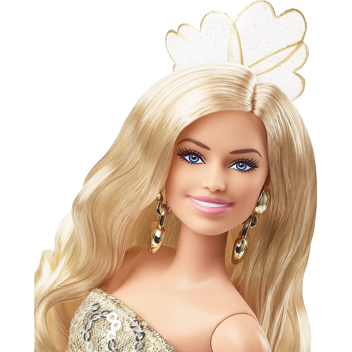 2025 Barbie The Movie Collectible Doll Margot Robbie in Gold Disco Suit Toy Collectable for Girls Gift HPJ99