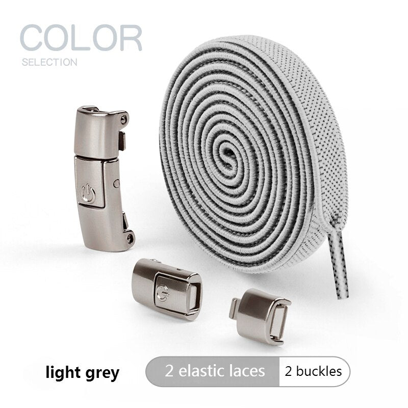 2025 No Tie Shoe laces Press Lock Shoelaces without ties Elastic Laces Sneaker Kids Adult 8MM Widened Flat Shoelace for Shoes