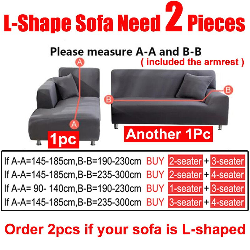 Waterproof Sofa Cover 1/2/3/4 Seater Sofa Cover for Living Room Elastic L Shaped Corner Sofa Cover Couch Cover for Sofa