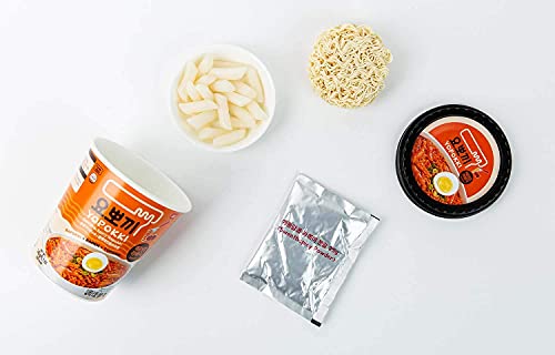 Yopokki Instant Rabokki Cup (Sweet Mild Spicy, Cup of 2) Korean Street food with sweet and moderately spicy sauce Ramen Noodle Topokki Rice Cake - Quick & Easy to Prepare