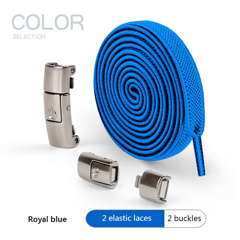 2025 No Tie Shoe laces Press Lock Shoelaces without ties Elastic Laces Sneaker Kids Adult 8MM Widened Flat Shoelace for Shoes