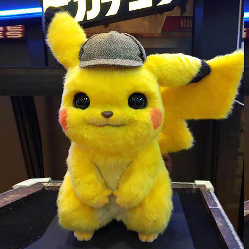 28cm Original Pokemon Detective Pikachu Plush Toy High Quality Cute Anime Toys Children Gift Toy Kids Cartoon Peluche Pikachu