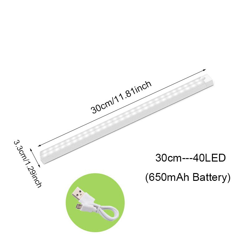 Motion Sensor Light Wireless LED Night Light USB Rechargeable Night Lamp For Kitchen Cabinet Wardrobe Lamp Staircase Backlight