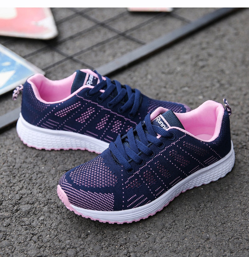 Women Sneakers Casual Shoes Flats Air Mesh Breathable Trainers Ladies Shoes Female Sneakers Women Shoes Basket Tenis Feminino