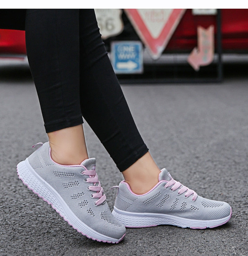 Women Sneakers Casual Shoes Flats Air Mesh Breathable Trainers Ladies Shoes Female Sneakers Women Shoes Basket Tenis Feminino