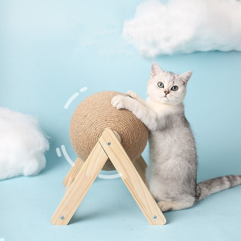 Pet supplies Cat Scratching Ball Toy Kitten Sisal Rope Ball Board Grinding Paws Toys Cats Scratcher Wear-resistant