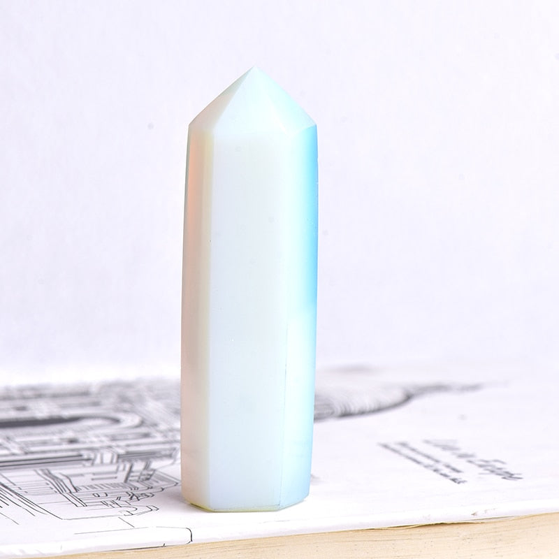 Hot Sale 1PC Natural Crystal Column Quartz Rock Mineral Specimen Crystal Point Quartz Rainbow Wand Home Decor Reiki Healing Energy Stone