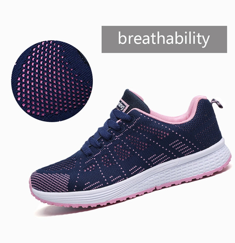 Women Sneakers Casual Shoes Flats Air Mesh Breathable Trainers Ladies Shoes Female Sneakers Women Shoes Basket Tenis Feminino