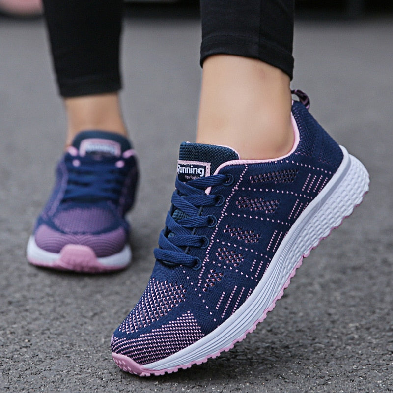 Women Sneakers Casual Shoes Flats Air Mesh Breathable Trainers Ladies Shoes Female Sneakers Women Shoes Basket Tenis Feminino