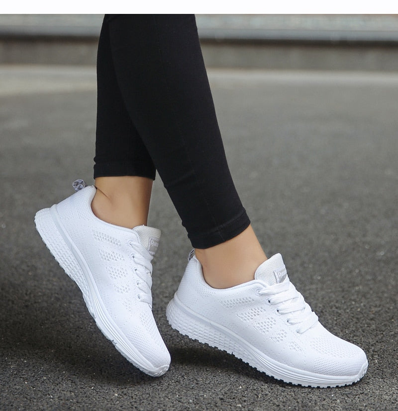 Women Sneakers Casual Shoes Flats Air Mesh Breathable Trainers Ladies Shoes Female Sneakers Women Shoes Basket Tenis Feminino