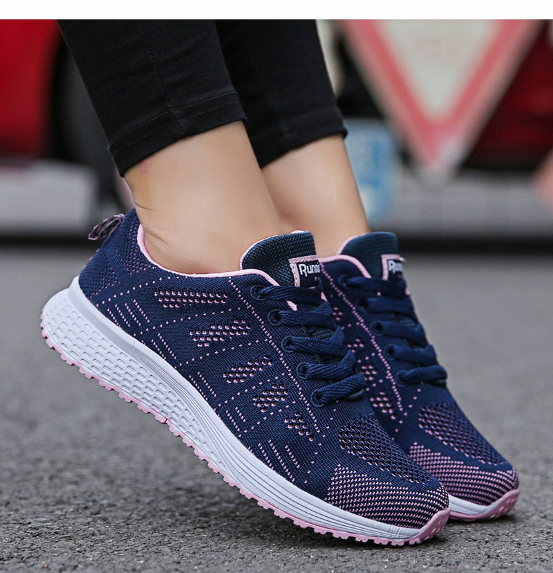 Women Sneakers Casual Shoes Flats Air Mesh Breathable Trainers Ladies Shoes Female Sneakers Women Shoes Basket Tenis Feminino