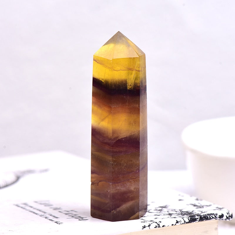 Hot Sale 1PC Natural Crystal Column Quartz Rock Mineral Specimen Crystal Point Quartz Rainbow Wand Home Decor Reiki Healing Energy Stone