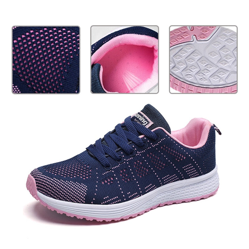 Women Sneakers Casual Shoes Flats Air Mesh Breathable Trainers Ladies Shoes Female Sneakers Women Shoes Basket Tenis Feminino