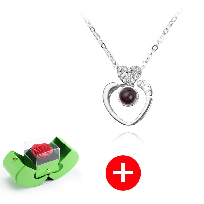 Valentine's Day 2025 Eternal Flower Apple Jewelry Box Christmas Gift Box Rose Flower Birthday Party