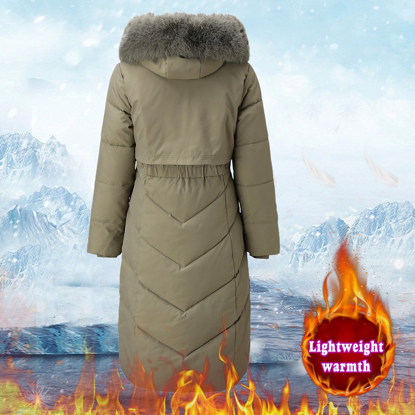 Fleece Jacket inside Pockets Women Long Winter Coat Vest Long Sleeve Warm Down Hooded Winter Jackets for Women