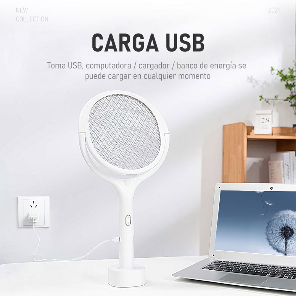 90 Degree Rotatable Mosquito Killer Lamp Electric shocker 365nm UV Light USB Charging Bug Zapper Trap Flies Summer Fly Swatter