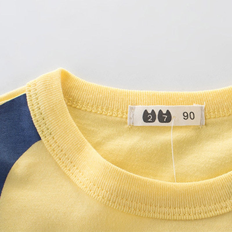 2025 Summer Cartoon Elephant T Shirt Boys Girls Animals Short Sleeve O-Neck T-Shirts Kids Clothes Toddler Cotton Tops