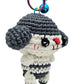 Gray and white crochet dog, dog amigurumi