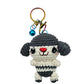 Gray and white crochet dog, dog amigurumi