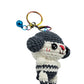 Gray and white crochet dog, dog amigurumi