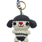 Gray and white crochet dog, dog amigurumi
