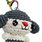 Gray and white crochet dog, dog amigurumi