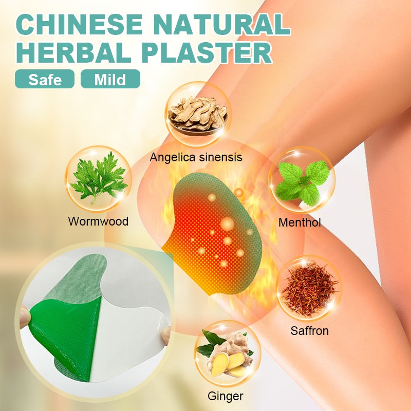 15Pcs=1Bag Wormwood Knee Pain Plaster Rheumatoid Arthritis Herbal Joint Pain Relief Patch Treat Swell Bruise Health Care W008