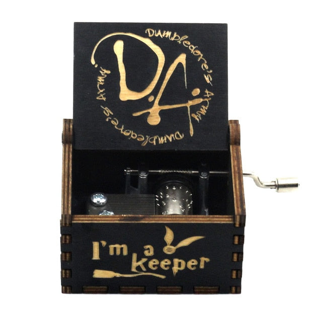 2025 Black Wooden Music Box  Jurassic Park  Caja Musical Queen Totoro Hand Cranked Wood Musical Box Christmas Gift