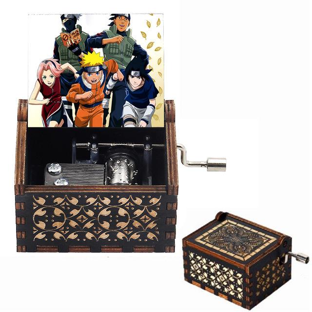2025 Black Wooden Music Box  Jurassic Park  Caja Musical Queen Totoro Hand Cranked Wood Musical Box Christmas Gift