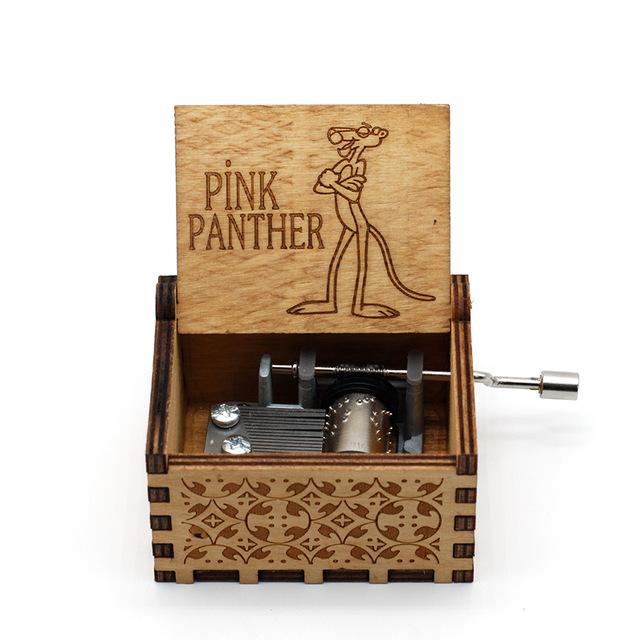 2025 Black Wooden Music Box  Jurassic Park  Caja Musical Queen Totoro Hand Cranked Wood Musical Box Christmas Gift