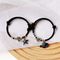 2Pcs Fashion Star Moon Magnetic Pendant Couple Bracelets for Women Handmade Rope Chain Bracelet Friendship Minimalist Jewelry