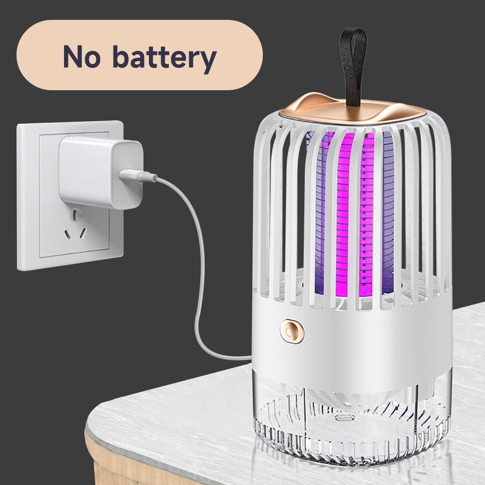 2025 New Electric Shock Mosquito Killer Lamp UV Light USB Charging Mute Trap Flies Bug Zapper Repellent Anti Mosquito Light
