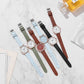 5/2PCS Watch Set For Women Luxury Leather Analog Ladies Quartz Wristwatch Fashion Bracelet Watch 2025 Relogio Feminino New Top