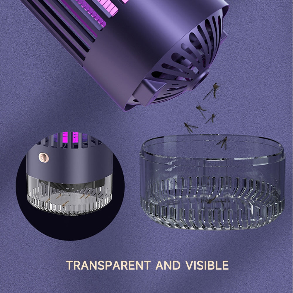 2025 New Electric Shock Mosquito Killer Lamp UV Light USB Charging Mute Trap Flies Bug Zapper Repellent Anti Mosquito Light