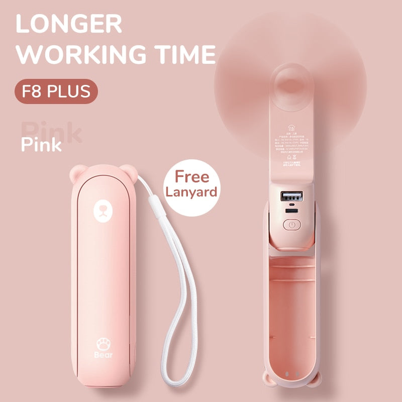 Handheld Fan Mini Portable Electric Ventilador USB Rechargeable Fans 4800mAh Silent Small FAN for Home CoolingVentoinha