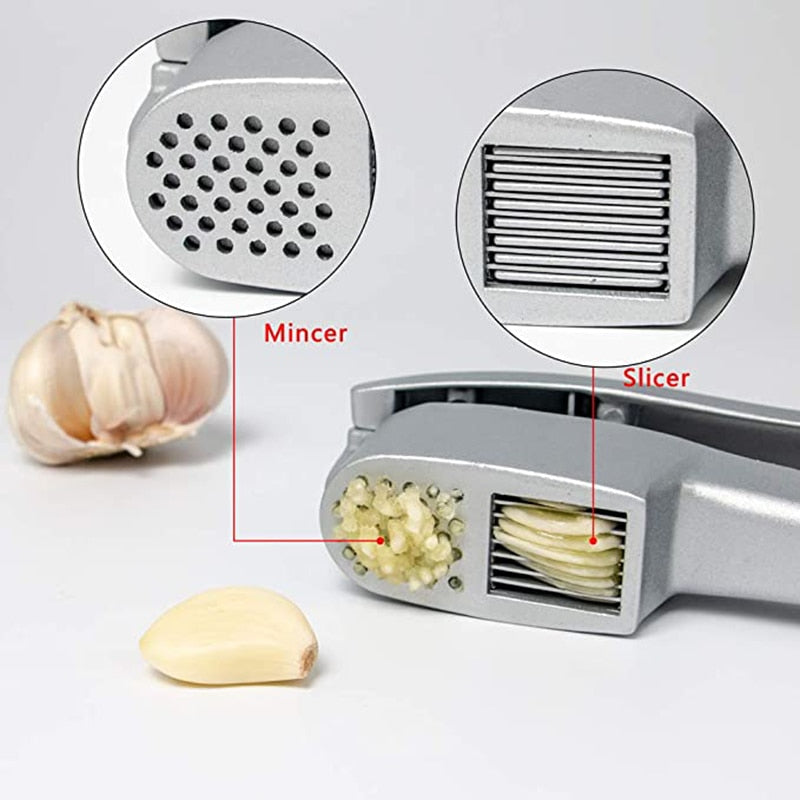 Garlic Press Garlic Chopper Zinc Alloy Garlic Slicer Crusher Garlic Peeler Manual Kitchen Hacking Gadgets