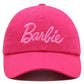 New Barbie Letters Embroidered Baseball Cap Anime Cartoon Fashion Summer Adjustable Sun Caps Outdoor Casual Peaked Hat