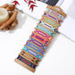 Boho 12pcs/set Multicolor Embroidery String Handwoven Friendship Bracelet Women Wholesale New Fashion Handmade Jewelry Present
