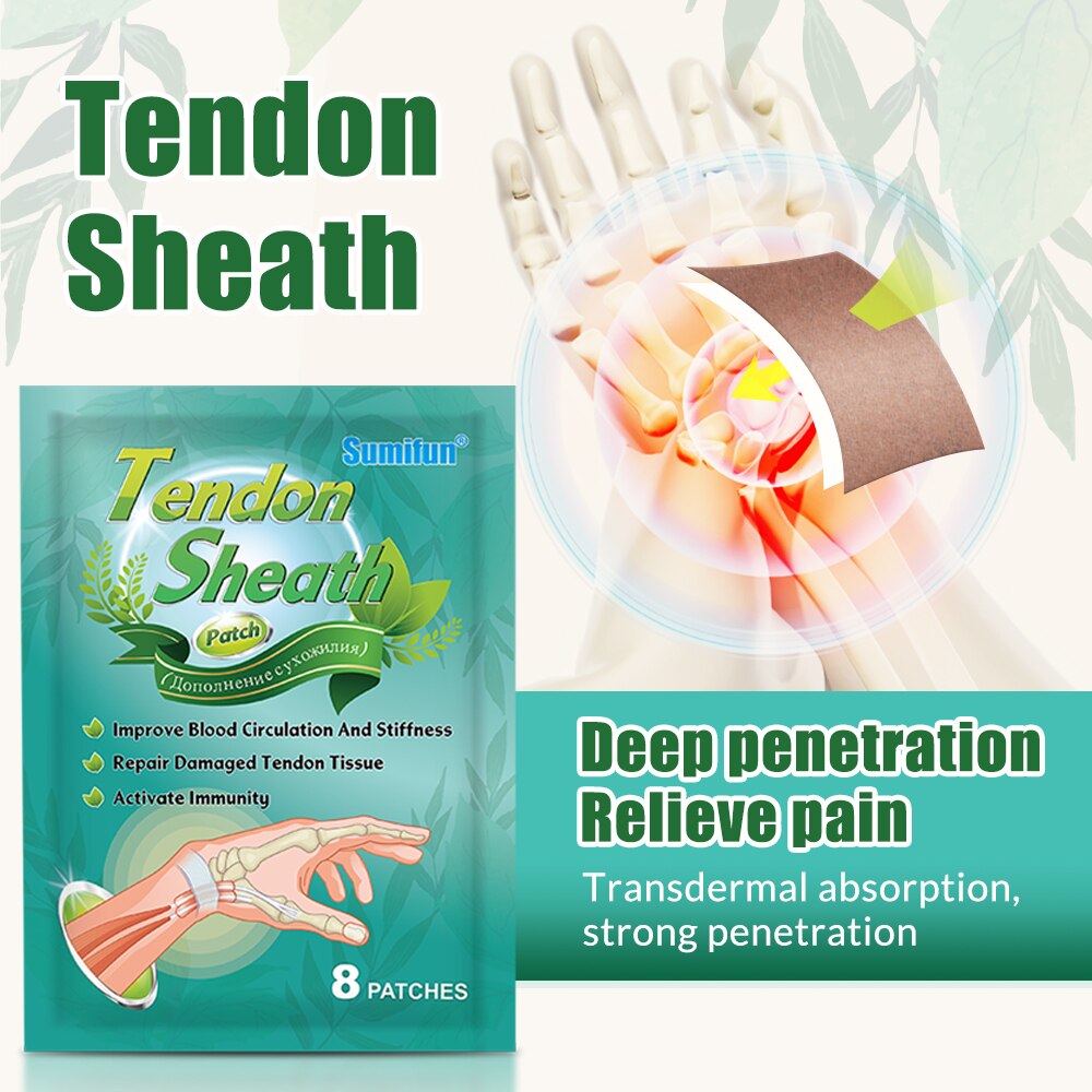 8-80Pcs Sumifun Tendon Sheath Patch Hand Wrist Tendonitis Tenosynovitis Care Sticker Muscle Joint Arthritis Pain Relief Plaster