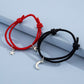 2Pcs Fashion Star Moon Magnetic Pendant Couple Bracelets for Women Handmade Rope Chain Bracelet Friendship Minimalist Jewelry