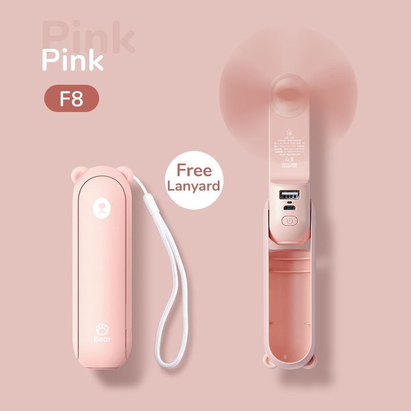 Handheld Fan Mini Portable Electric Ventilador USB Rechargeable Fans 4800mAh Silent Small FAN for Home CoolingVentoinha