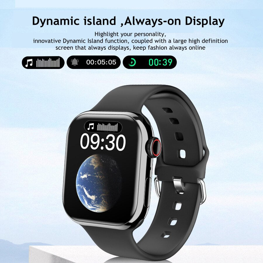 2025 Watch 9 Smart Watch Men Body Temperature BT Call NFC Always on Display Fitness Women Series 8 Smartwatch for Apple Android