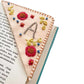1PC Personalized Hand Embroidered Corner Bookmark Handmade Custom Letter Bookmarks Hand Stitched Felt Bookmarker Book Lovers Toy