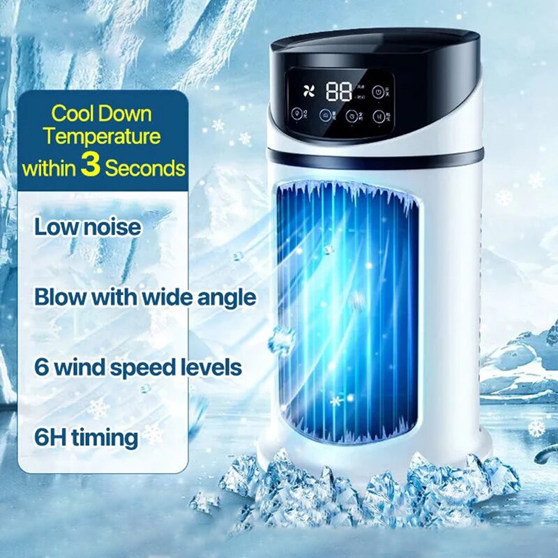 2025 New Mini Air Cooler Home Portable Air Conditioner Office Desktop Refrigeration Fan Air Humidifier