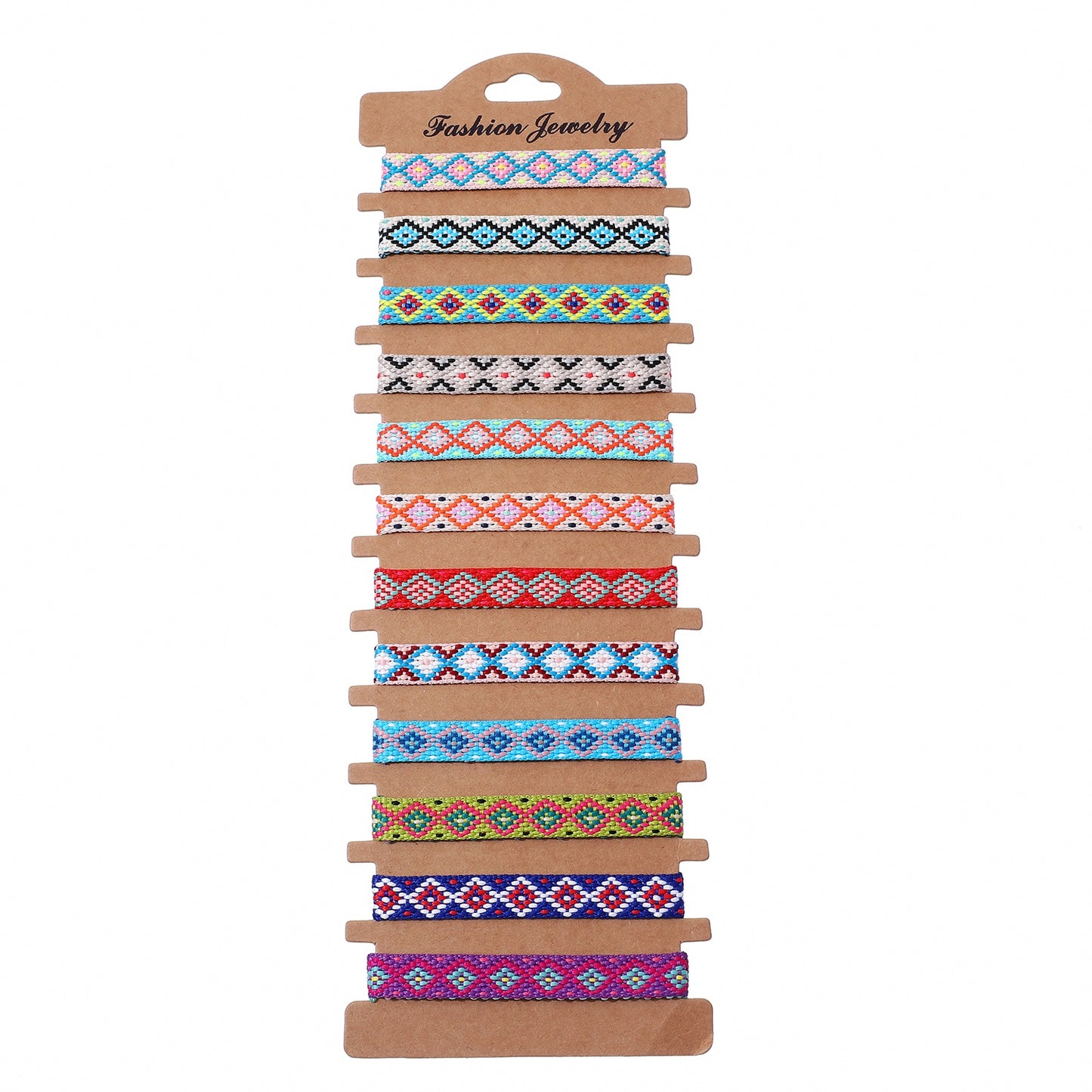 Boho 12pcs/set Multicolor Embroidery String Handwoven Friendship Bracelet Women Wholesale New Fashion Handmade Jewelry Present
