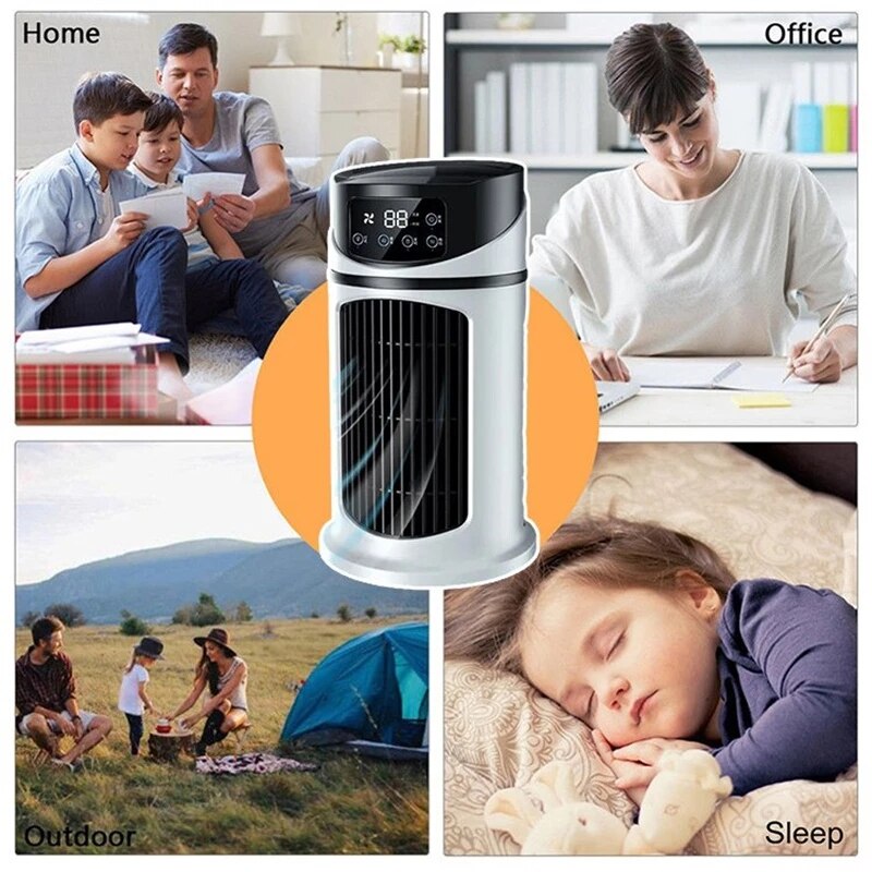 2025 New Mini Air Cooler Home Portable Air Conditioner Office Desktop Refrigeration Fan Air Humidifier
