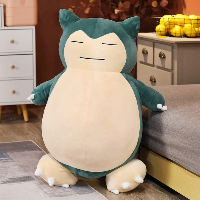 30/200cm Huge Pokemon Snorlax Anime Plush Toys Big Pokémon Plushie Kawaii Semi-finished Leather Holster Pillow Gift for Children